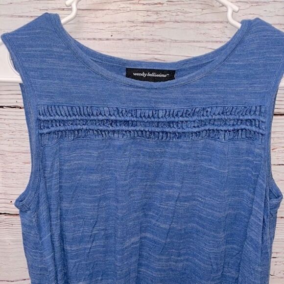 Wendy Bellissimo Blue Maternity Tank Top - Picture 4 of 6